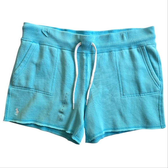 Polo Ralph Lauren Women's Light Blue Shorts Size L - Picture 1 of 8